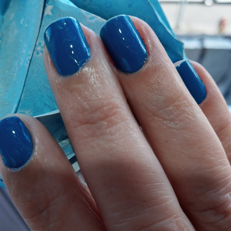 Unhas na cor blue